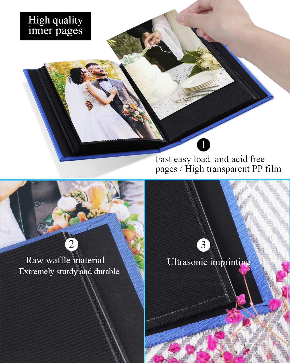 Amazon.co.jp: NESCL 小型フォトアルバム 5 x 7 2パック 各56枚の写真